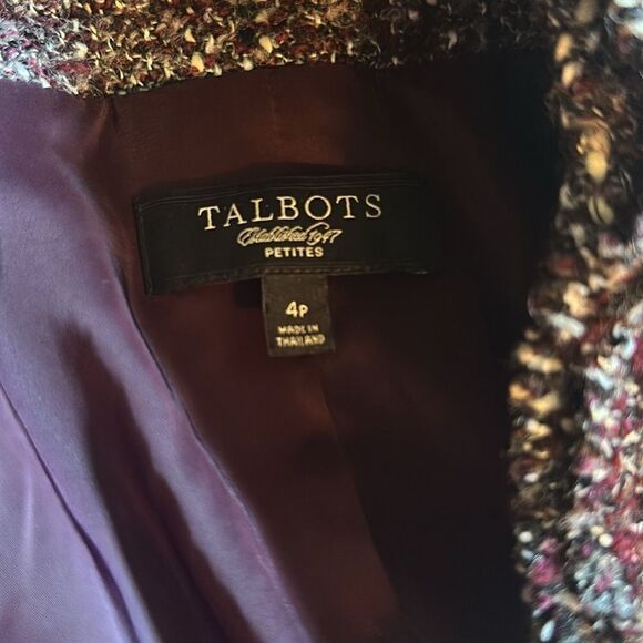 Womens Talbots Tweed Blazer Jacket‎ size 4P - Picture 7 of 7